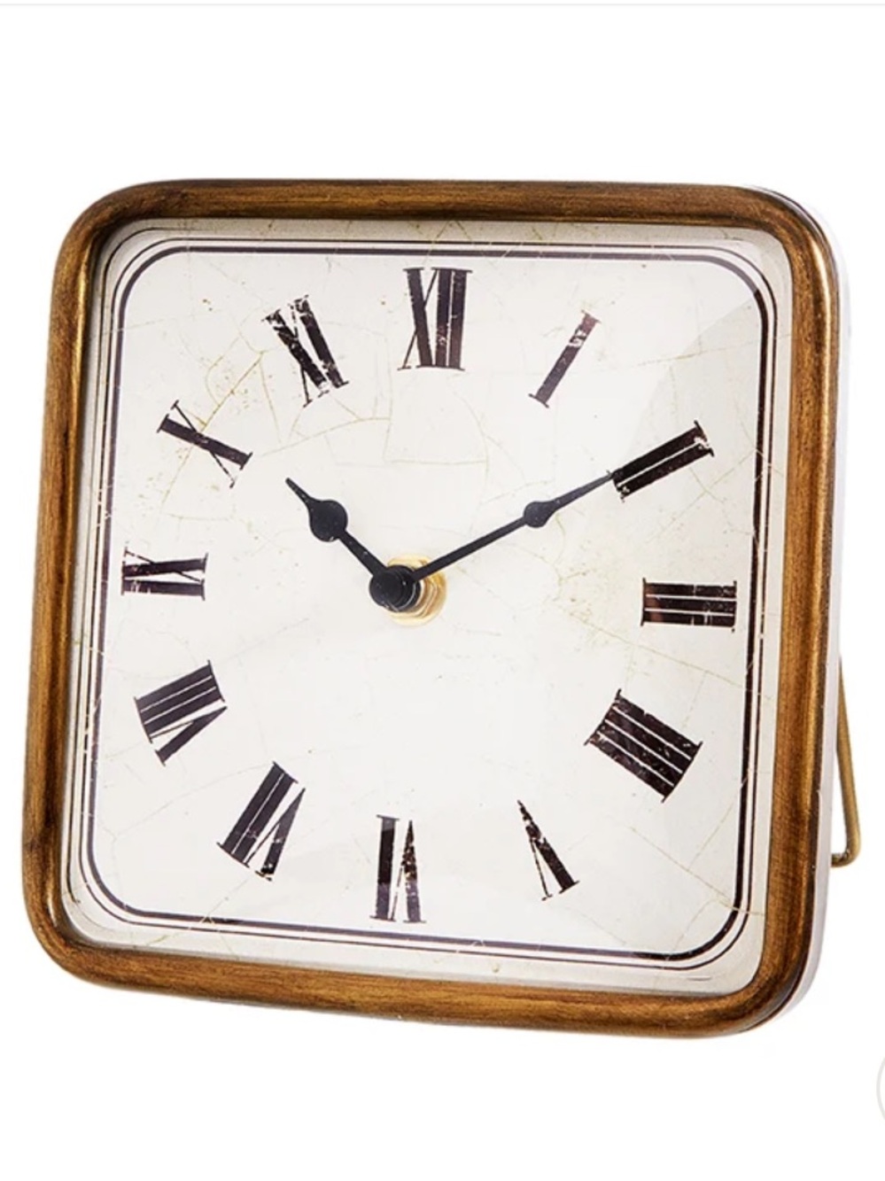 NIKKY HOME NEW Vintage Silent Non-Ticking Table Clock -6.4”